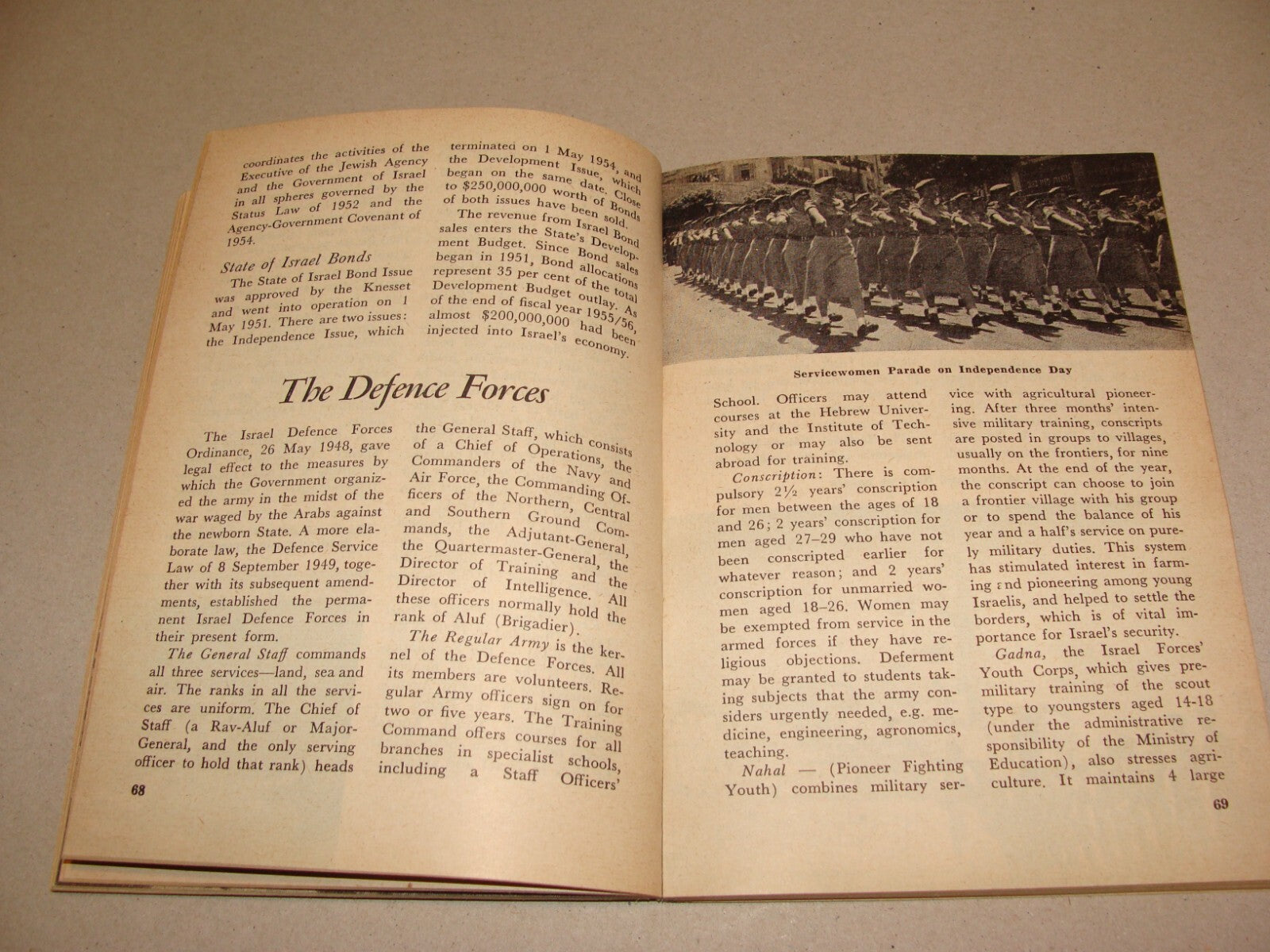 Book Jewish Judaica 1957 Israel Israeli Facts Guide Information History Map