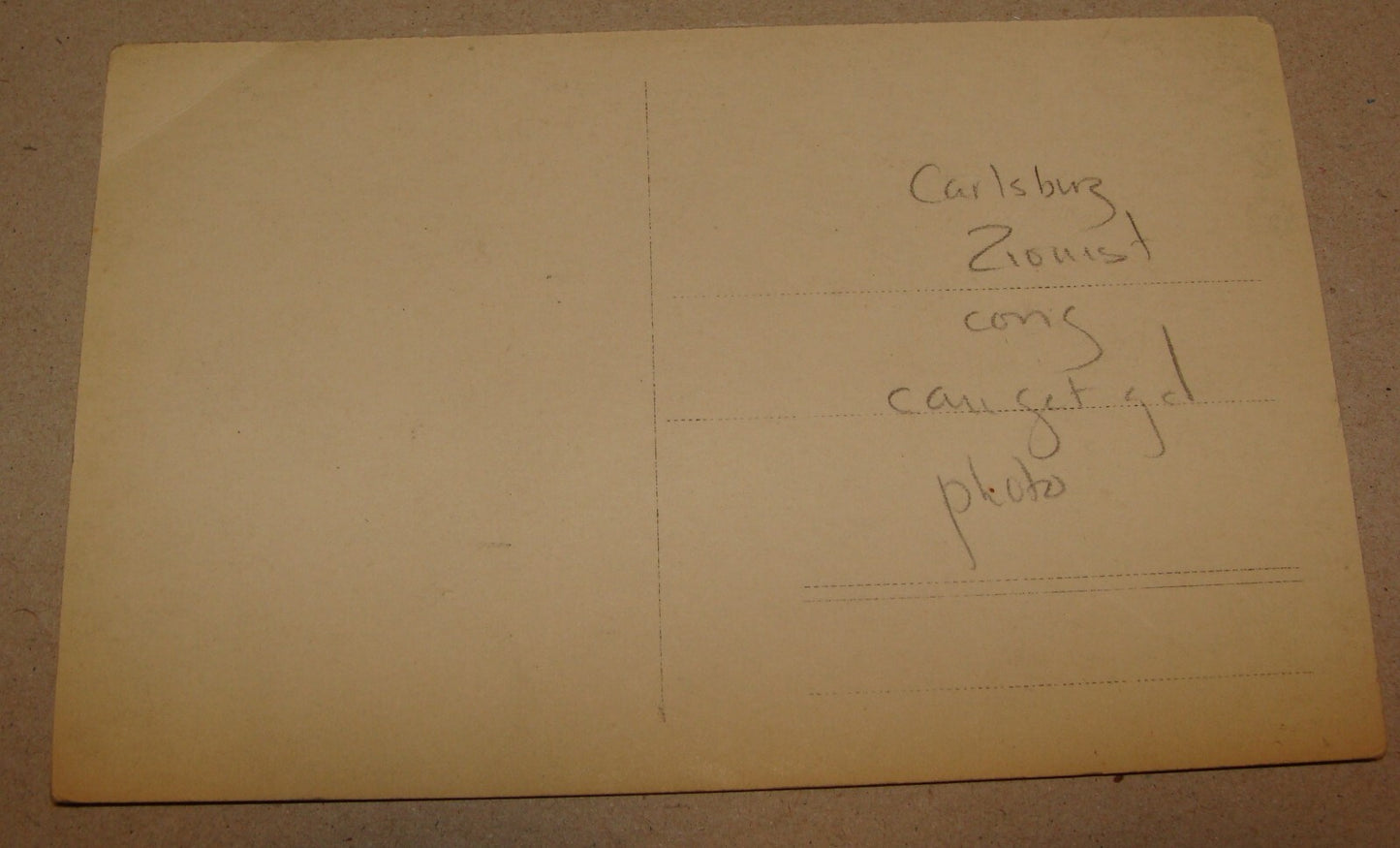 Photo Jewish Card 1923 Zionist Congress Postcard Karlsbad Carlsbad