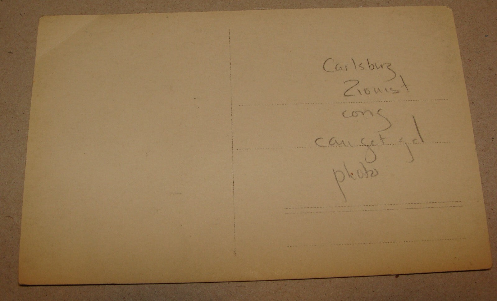 Photo Jewish Card 1923 Zionist Congress Postcard Karlsbad Carlsbad