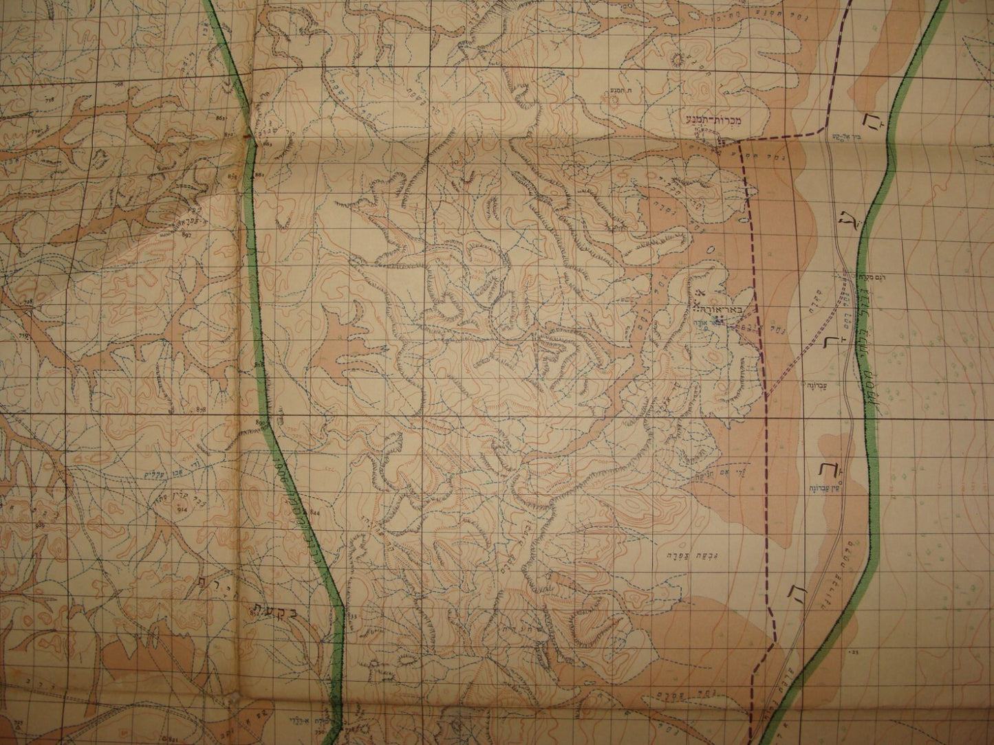Map Israel 1958 Eilat South Topographic Hebrew