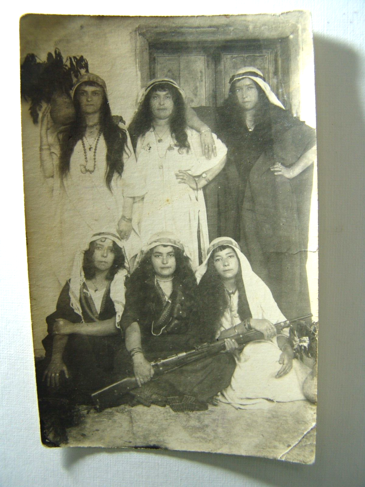 Photo Palestine Card antique postcard judaica jewish dress