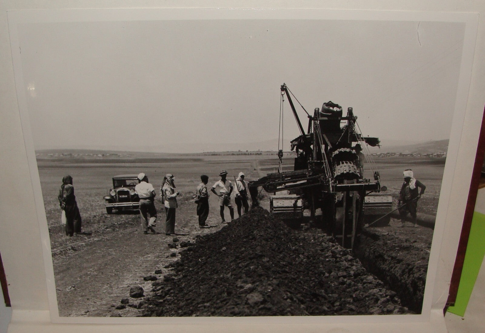 Photo Print Palestine MATSON 1933 Israel Iraq Petroleum Company Pipeline Jezreel
