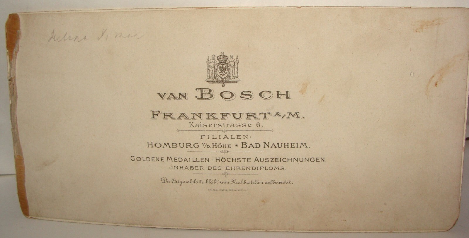 Germany Photo Jewish Judaica Antique German   Frankfurt CDV Cabinet