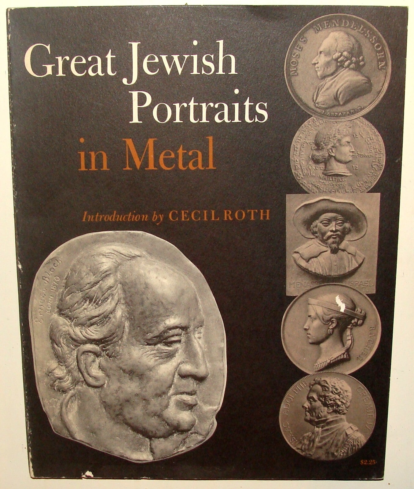 Book Jewish Judaica Great Portraits in Metal Cecil Roth 1963 Art Plaque Medal