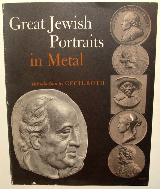 Book Jewish Judaica Great Portraits in Metal Cecil Roth 1963 Art Plaque Medal