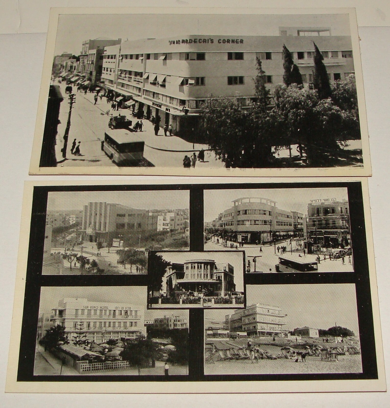 Photo Palestine Card Jewish Judaica 1920s Israel TEL AVIV Postcard x2