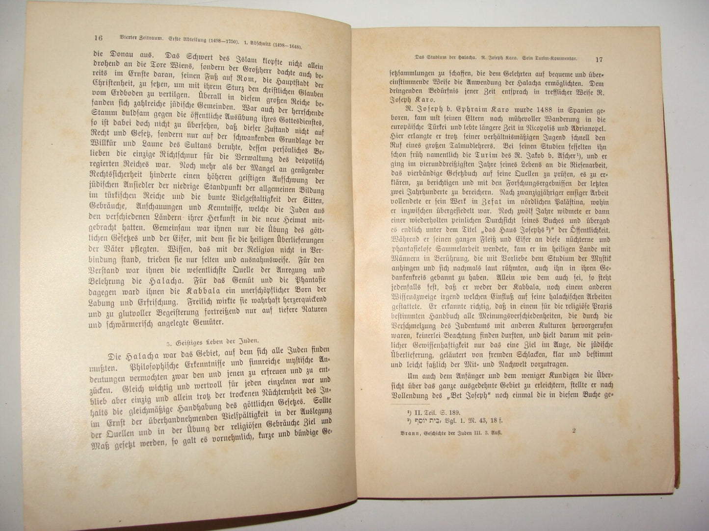 Jewish Judaica Antique 1913 History geschichte der juden Brann German Breslau