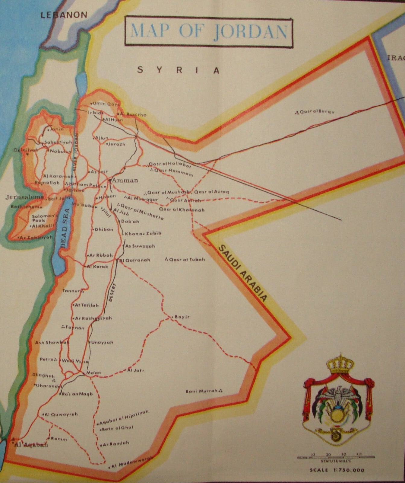 Map Israel "NO MANS LAND" JORDAN JERUSALEM Pre 1967 Six Day War Guide Brochure