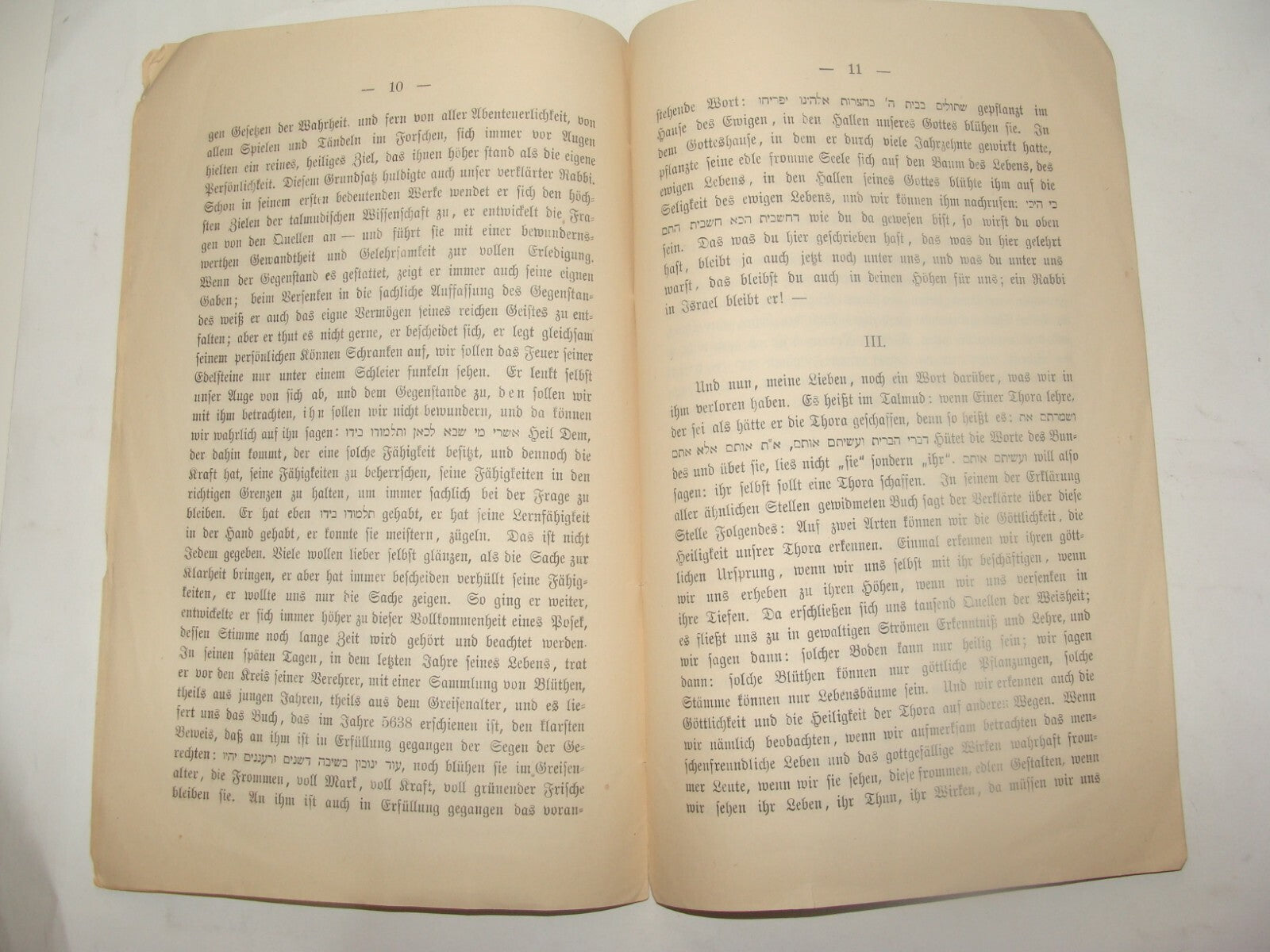 Germany Booklet Jewish Judaica Antique 1878 Rabbi Bamberger German   Horovitz