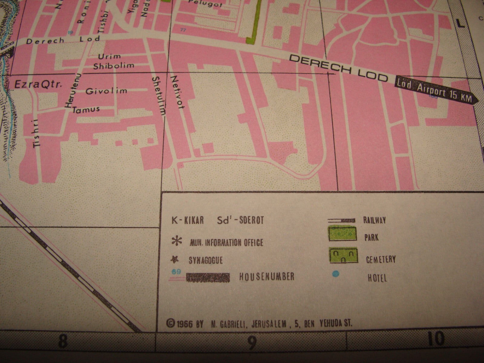 Map Jewish Judaica Israel Israeli TEL AVIV YAFO Jaffa Guide Brochure 1966