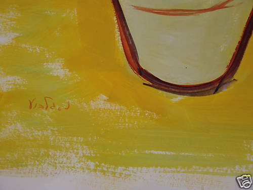 Nachum Gilboa Watercolor Painting, Israel Art Judaica