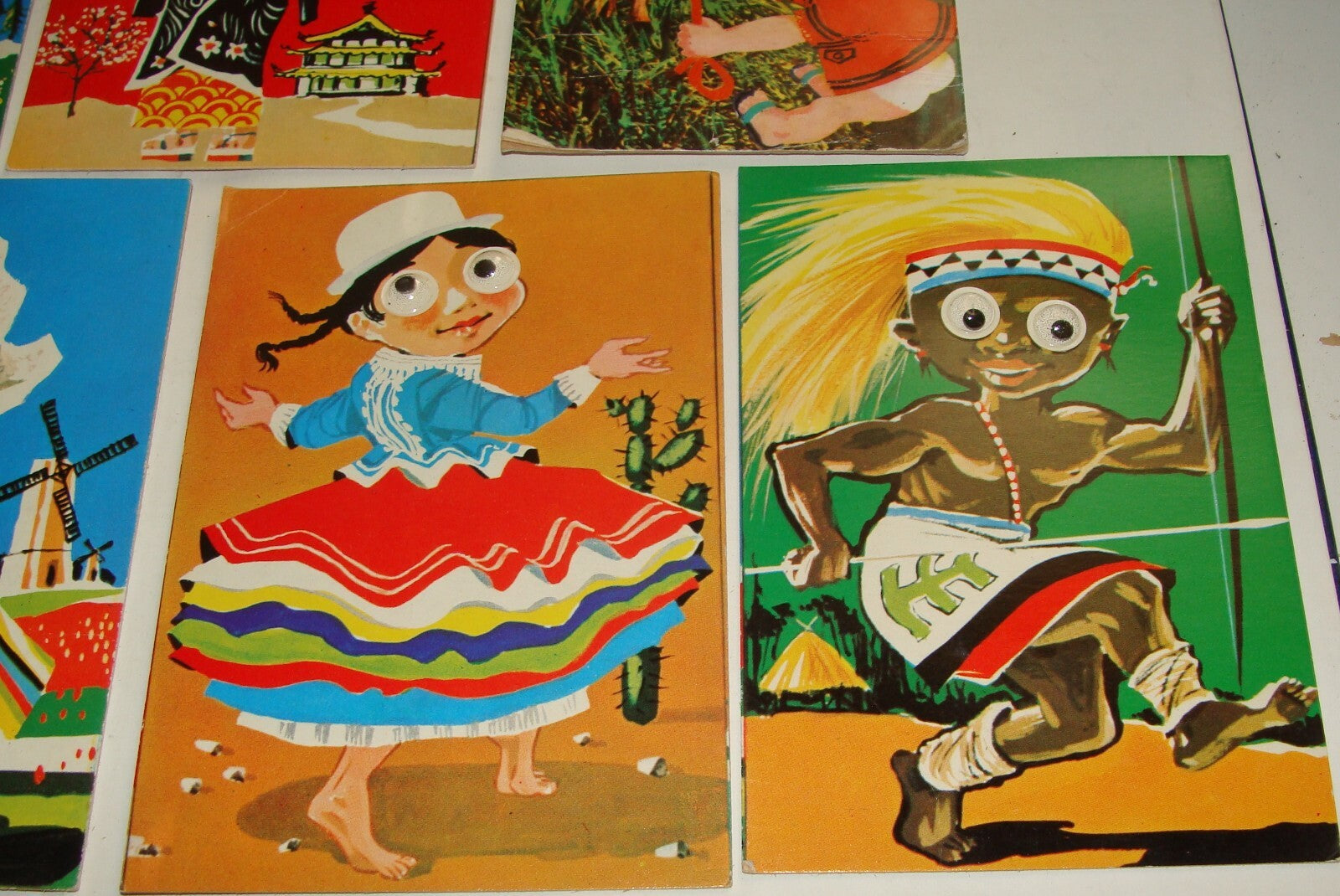 Card Jewish Vintage Israel Israeli Hebrew Postcard Rolling Eyes Around The World