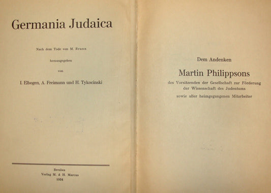 Germany Book Jewish RARE Judaica 1934 German   Jews History GERMANIA