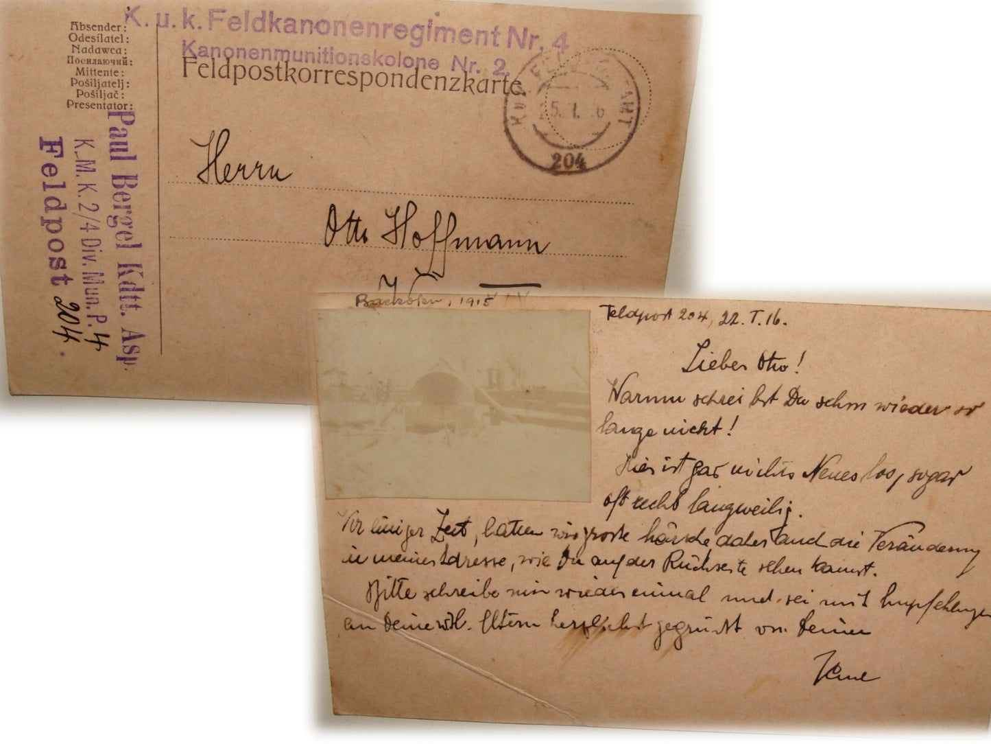 Card Jewish Soldier Photo Postcard Letter German Austro Hungary Army Military WW