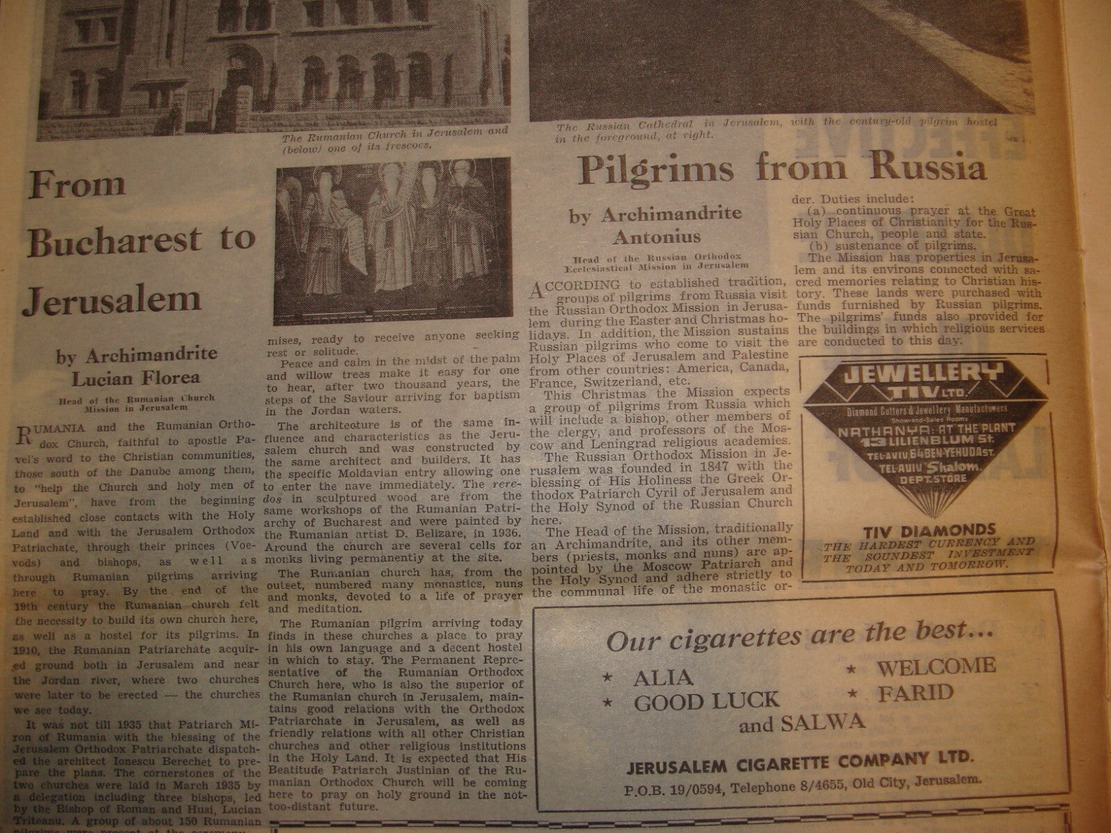 Newspaper Jewish 1967 Six Day War Jerusalem Post Israel Pilgrim EL AL Airlines