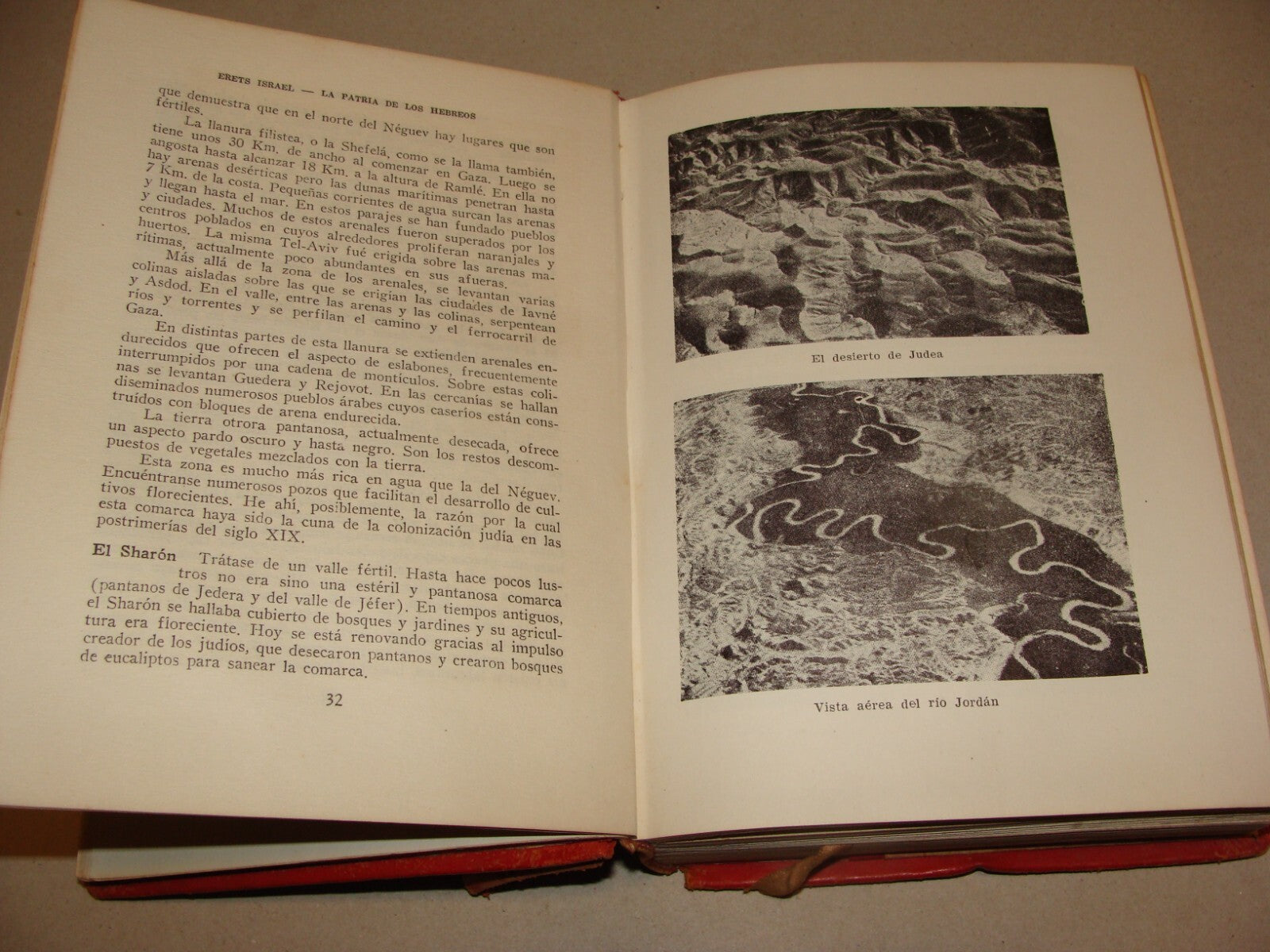 Book Jewish Judaica 1946 Spanish Palestine Israel Elencave Signed Map Photo