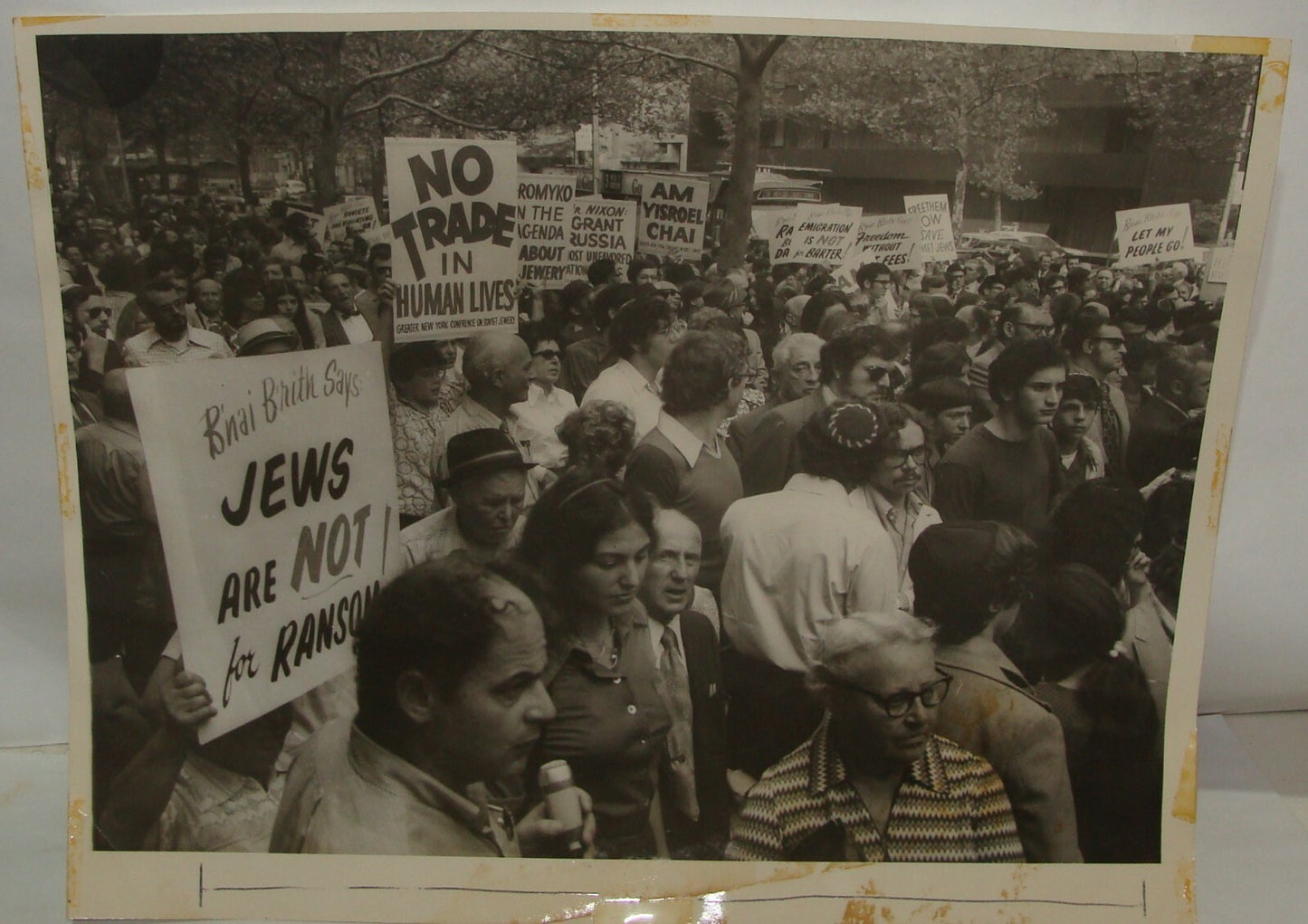 Photo Jewish Photographer Isaac Berez 1972 Soviet Russia Jews Protest New York
