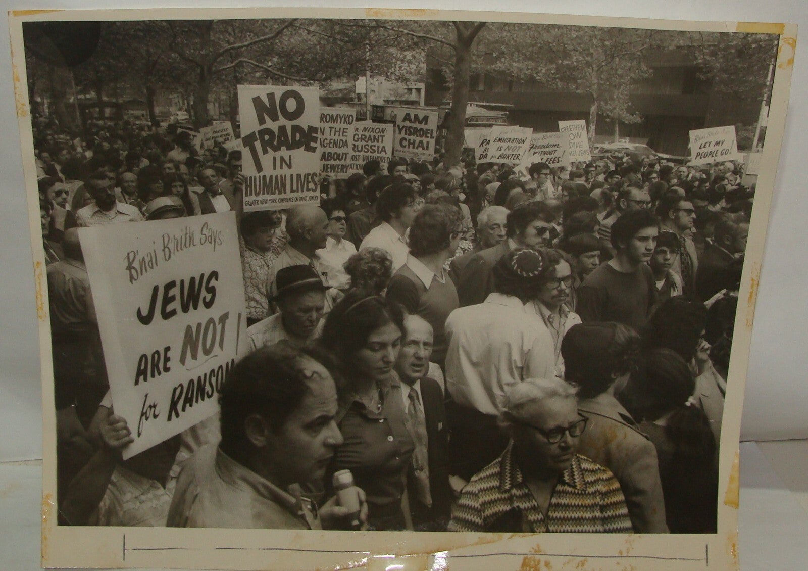 Photo Jewish Photographer Isaac Berez 1972 Soviet Russia Jews Protest New York