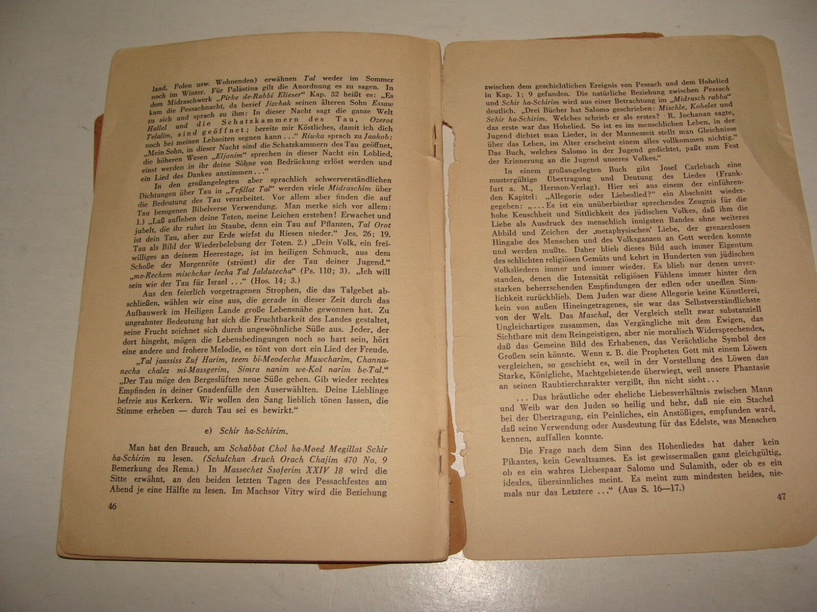 Germany Book Jewish Judaica 1936 Passover Pesach Zionist Youth Torah German