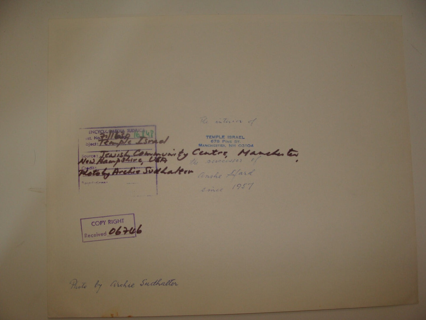 Photo Jewish Community Center New Hampshire Manchester USA Temple Israel