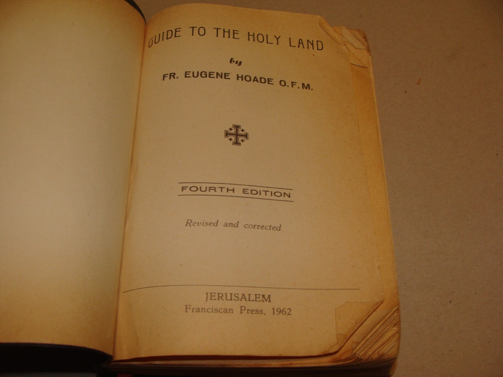 1961 Guide to the Holy Land Book Jerusalem Israel Map