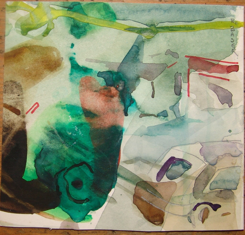 Jewish Judaica Israel Art R. Baser Watercolor painting