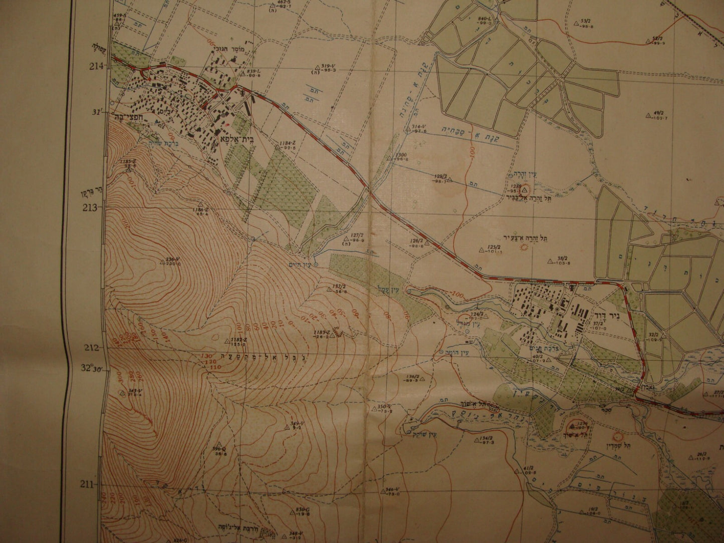 Map Israel 1954 Bet Shean Beit Shean North Kibbutz