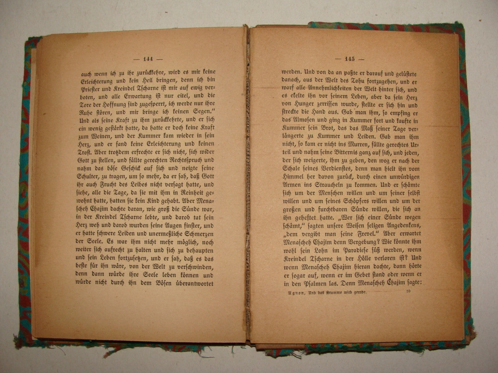 Germany Book Jewish Judaica 1920 AGNON German das Krumme wird gerade Literature