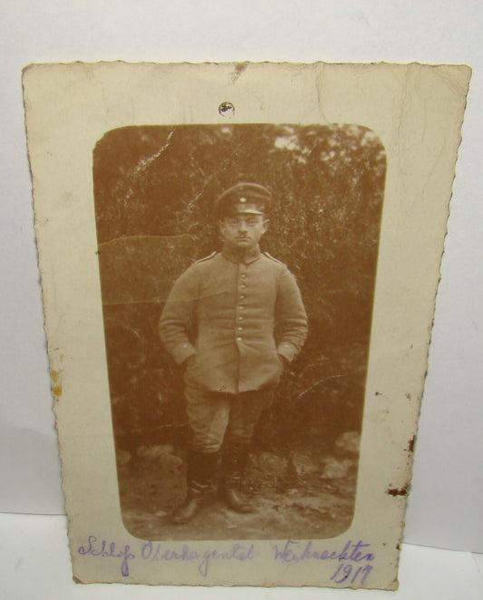 Photo Jewish Card Judaica ? Soldier WW1 World War I 1917 Letter Postcard German