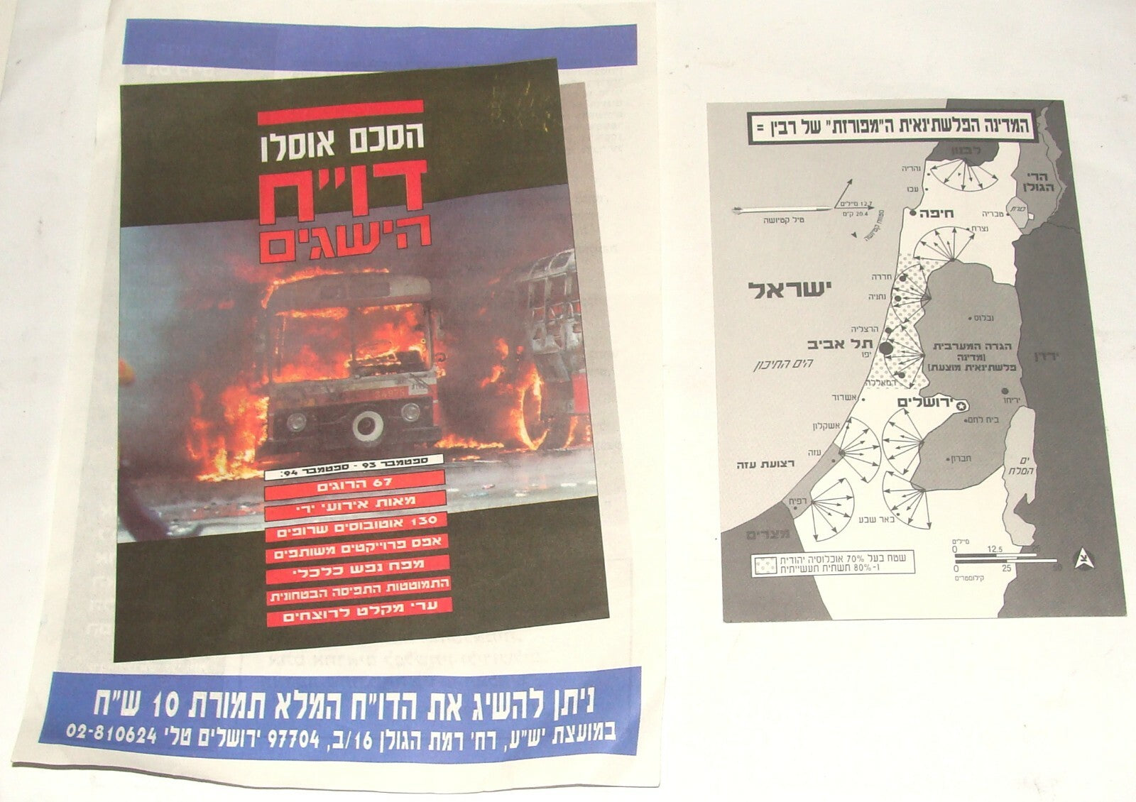 Jewish Hebrew Israel Israeli Anti Peace Yitzhak Rabin Oslo Propaganda 1994