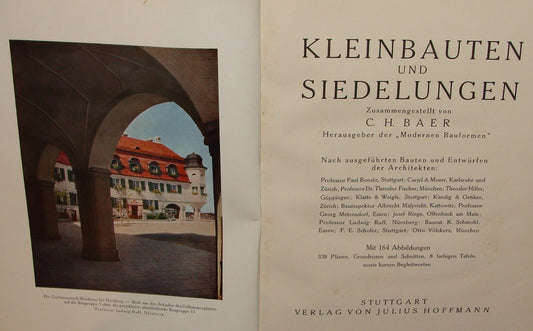 Germany 1920s-30s? German Kleinbauten und Siedelungen Book Architecture