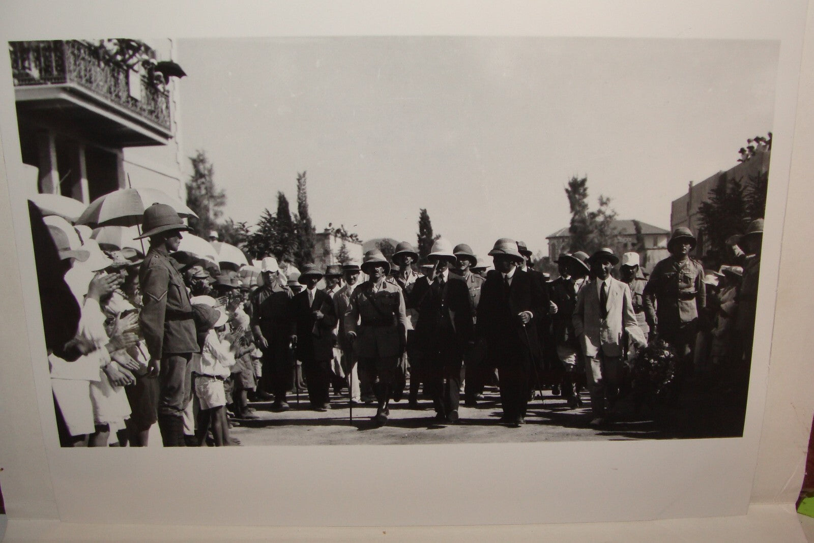 Photo Print Palestine MATSON , 1920 Israel British Herbert Samuel Visit TEL AVIV