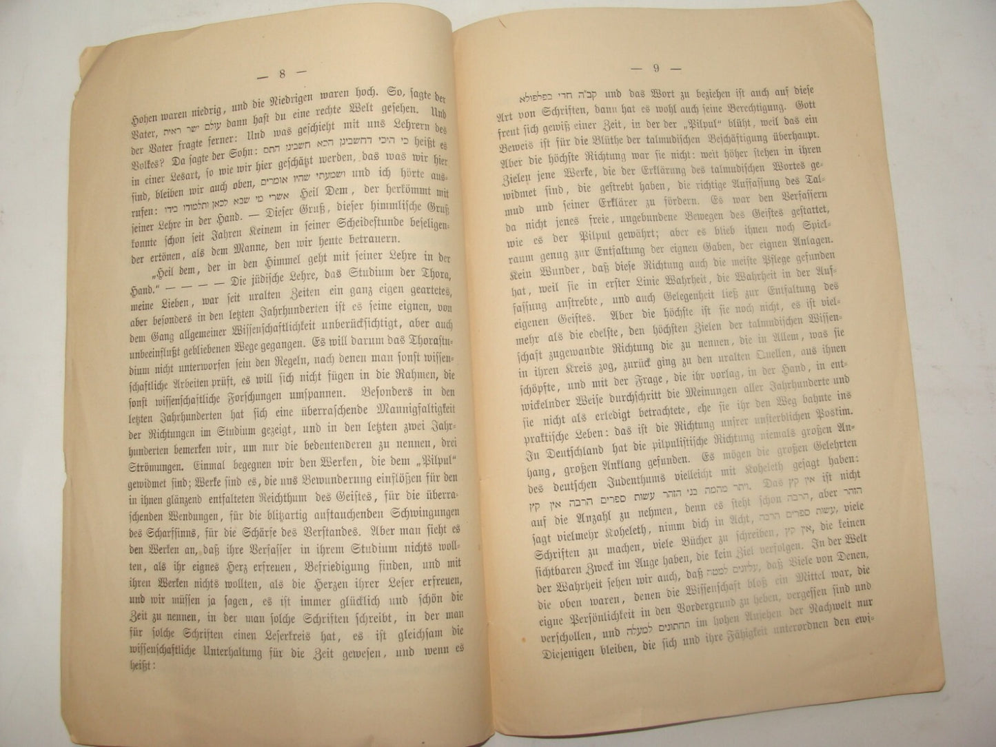 Germany Booklet Jewish Judaica Antique 1878 Rabbi Bamberger German   Horovitz