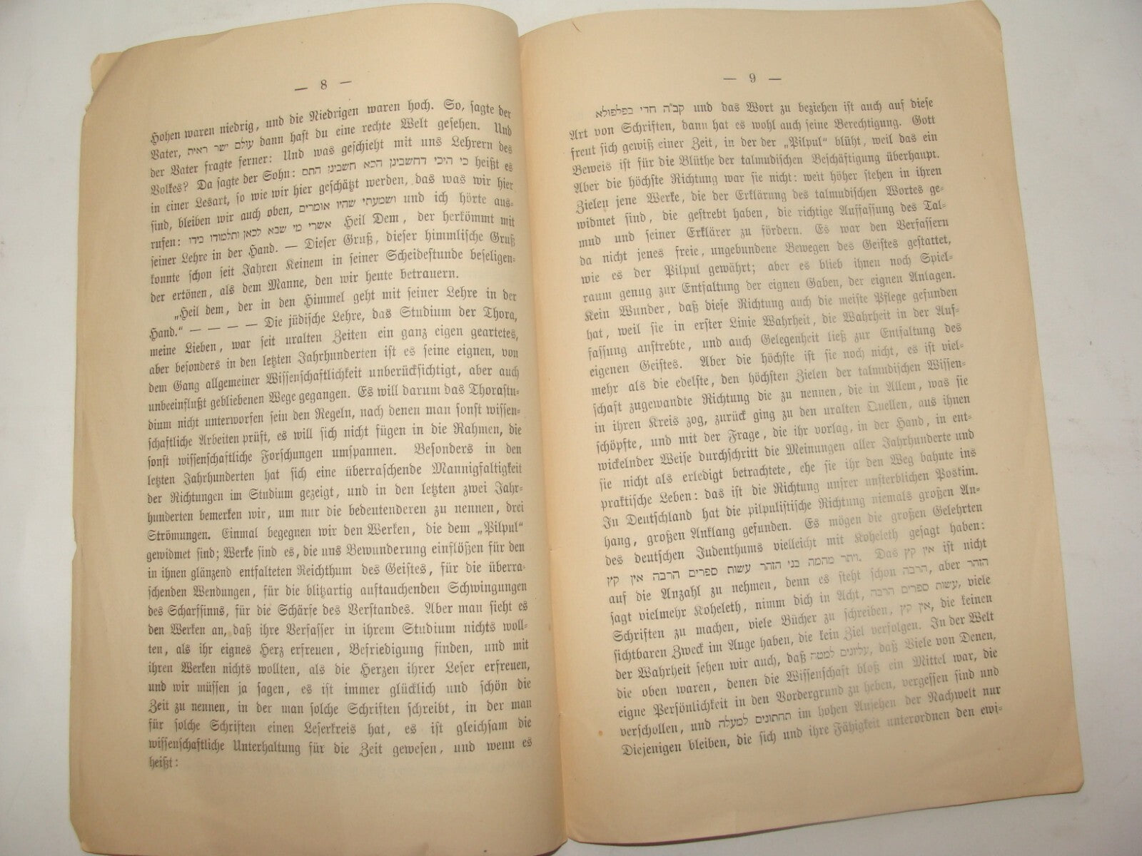 Germany Booklet Jewish Judaica Antique 1878 Rabbi Bamberger German   Horovitz