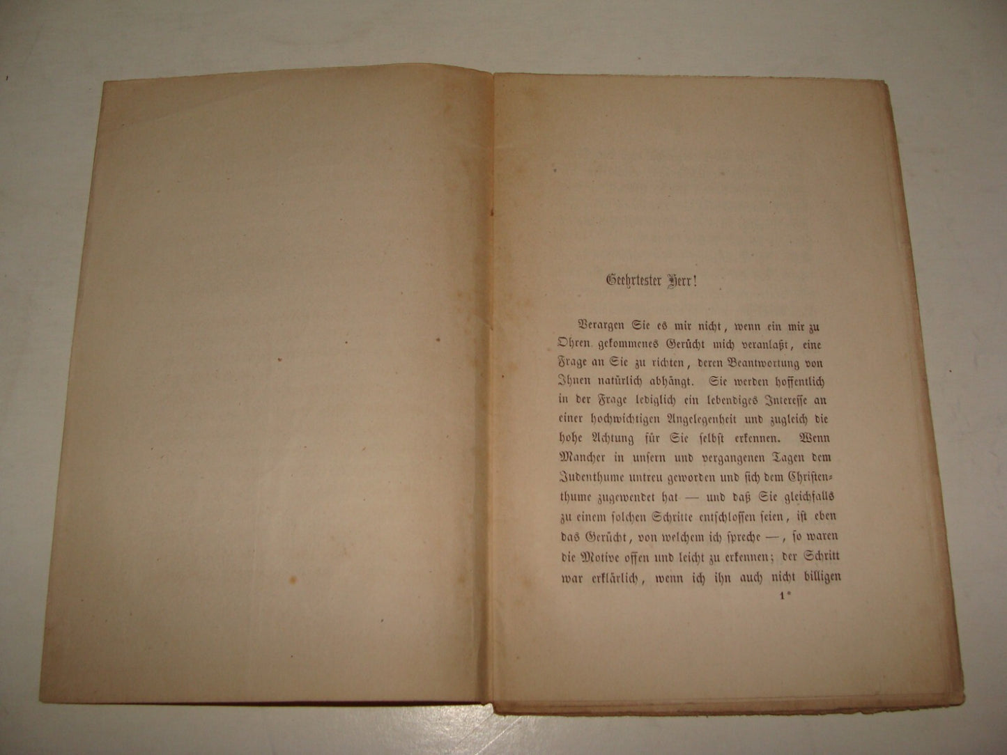 Germany Book Jewish Judaica 1858 German LEAVING JUDAISM Rabbi Abraham Geiger