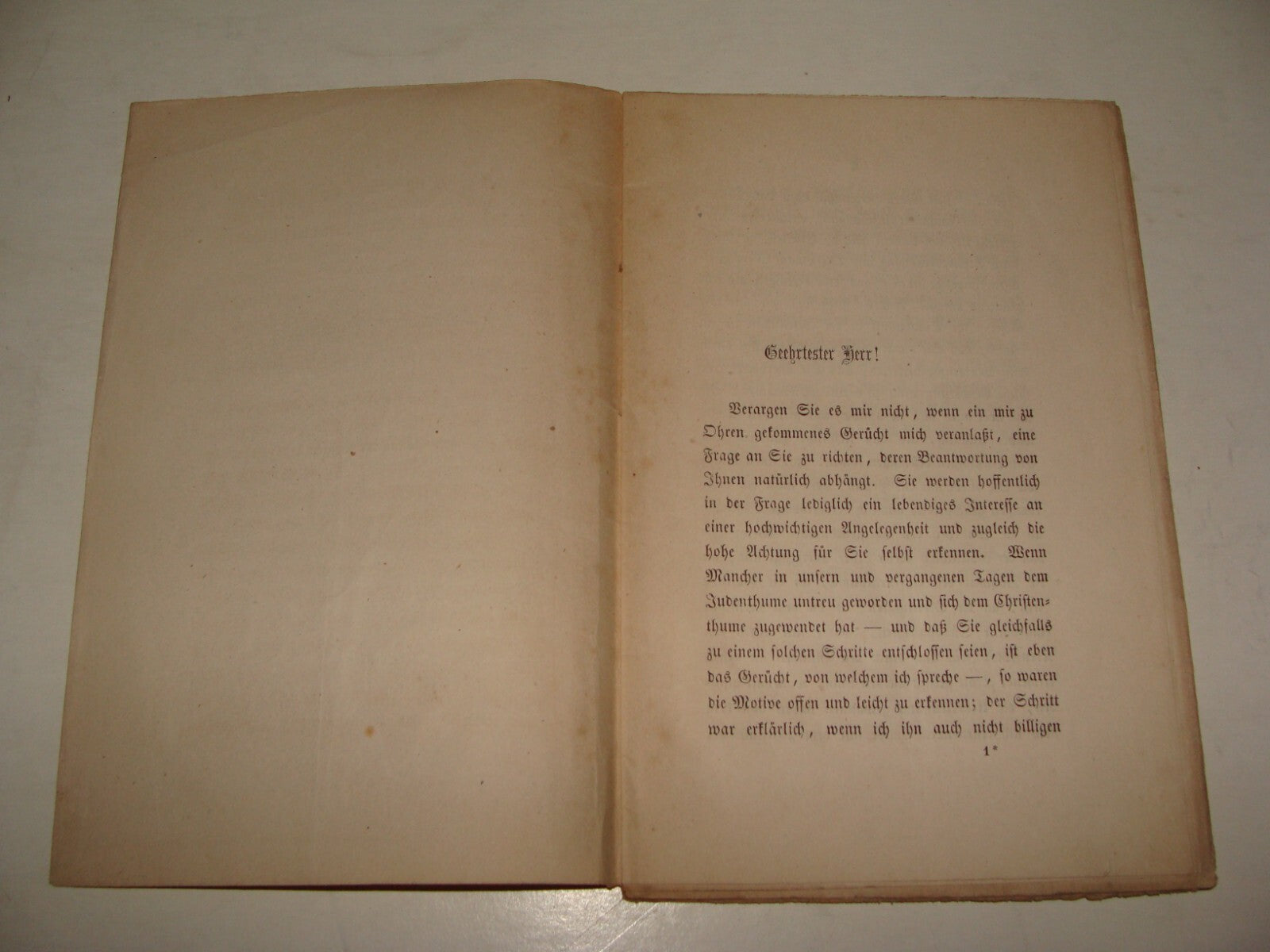 Germany Book Jewish Judaica 1858 German LEAVING JUDAISM Rabbi Abraham Geiger