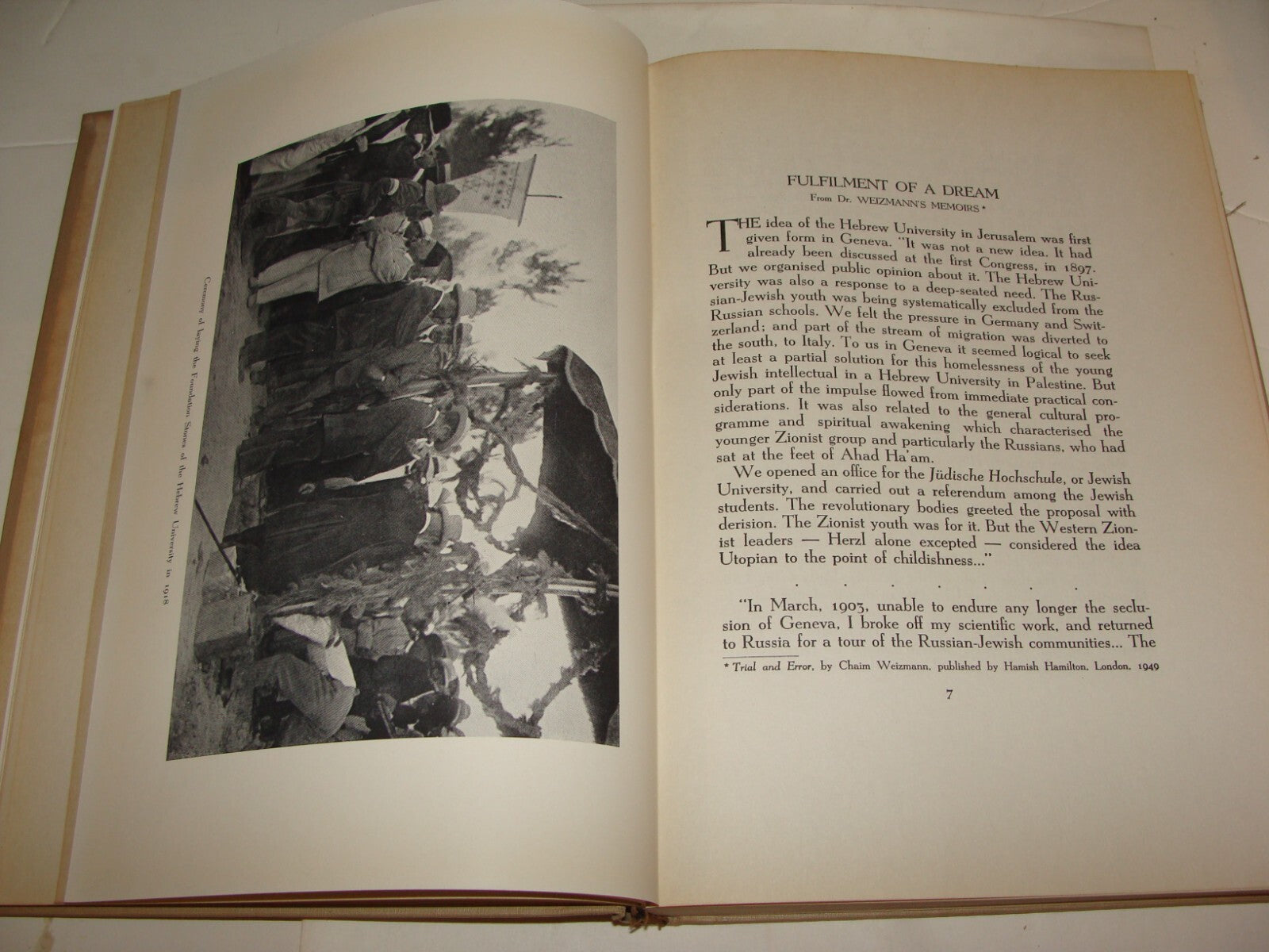 Book Jewish Judaica Hebrew University Of Jerusalem 1925-1950 Semi Jubilee Photos