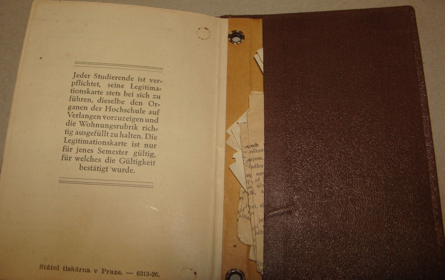 Card Jewish 1930 Technische Hochschule Prag German Certificate Universtiy RATNER