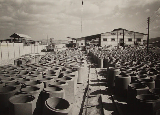 Photo Print, 1936 Palestine Israel Haifa Cement Factory Company Hebrew Jewish