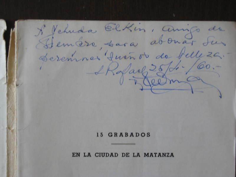 Book Jewish Judaica Engraved Bialik Poetry Spanish 58 bernardo federman