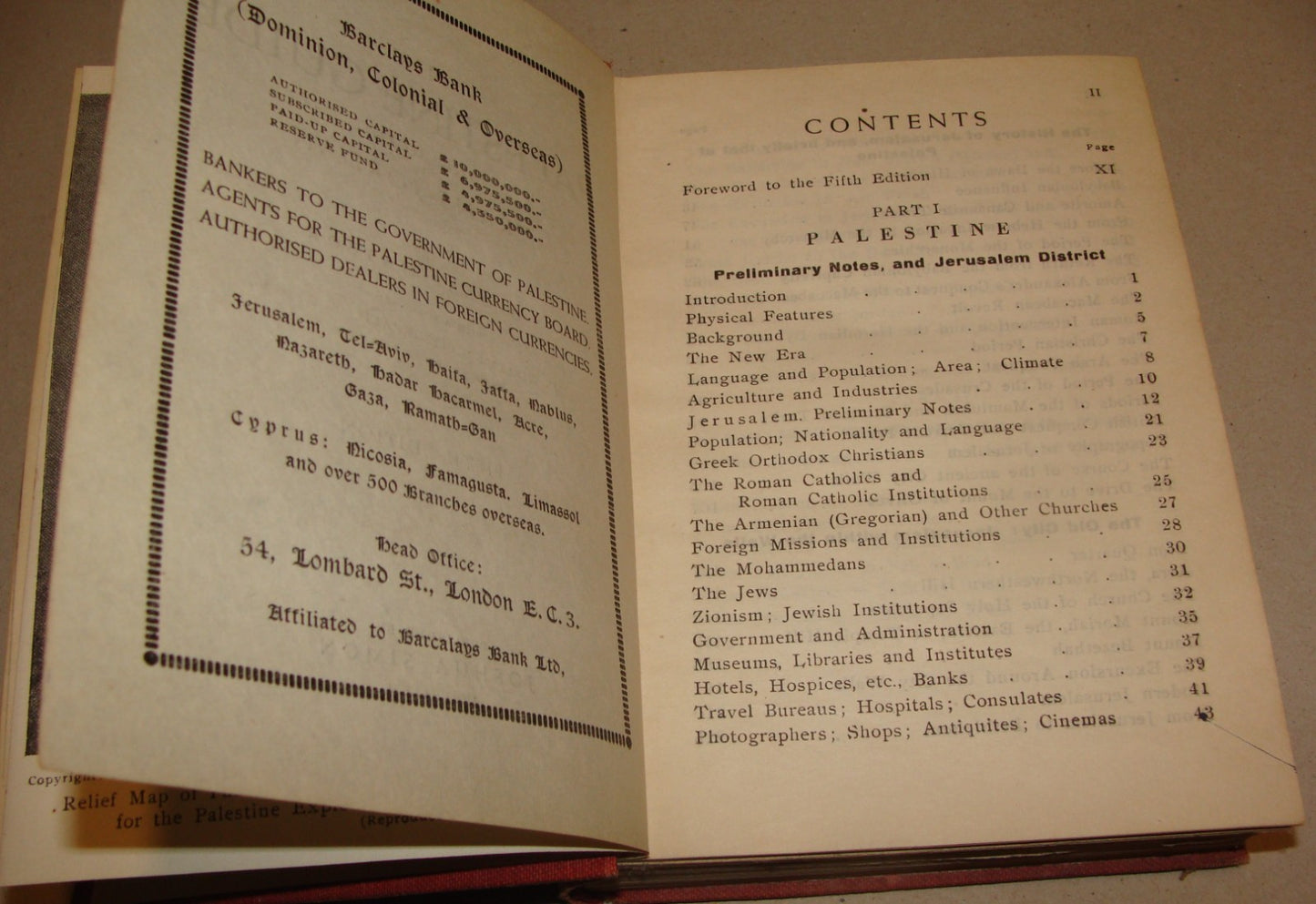 Book Palestine Guide including Trans Jordan Travel 1946 Israel Jerusalem Matson