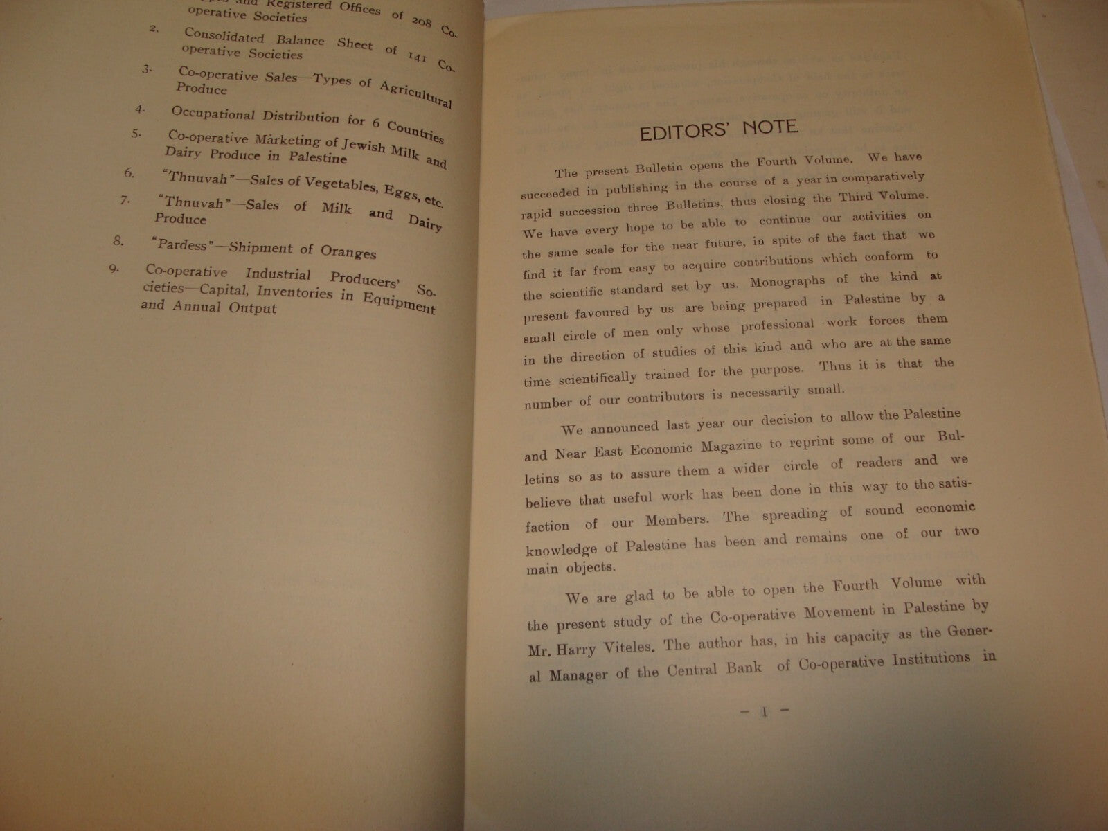 Bulletin Palestine Jewish 1929 ECONOMIC SOCIETY Israel Agricultural Finance etc