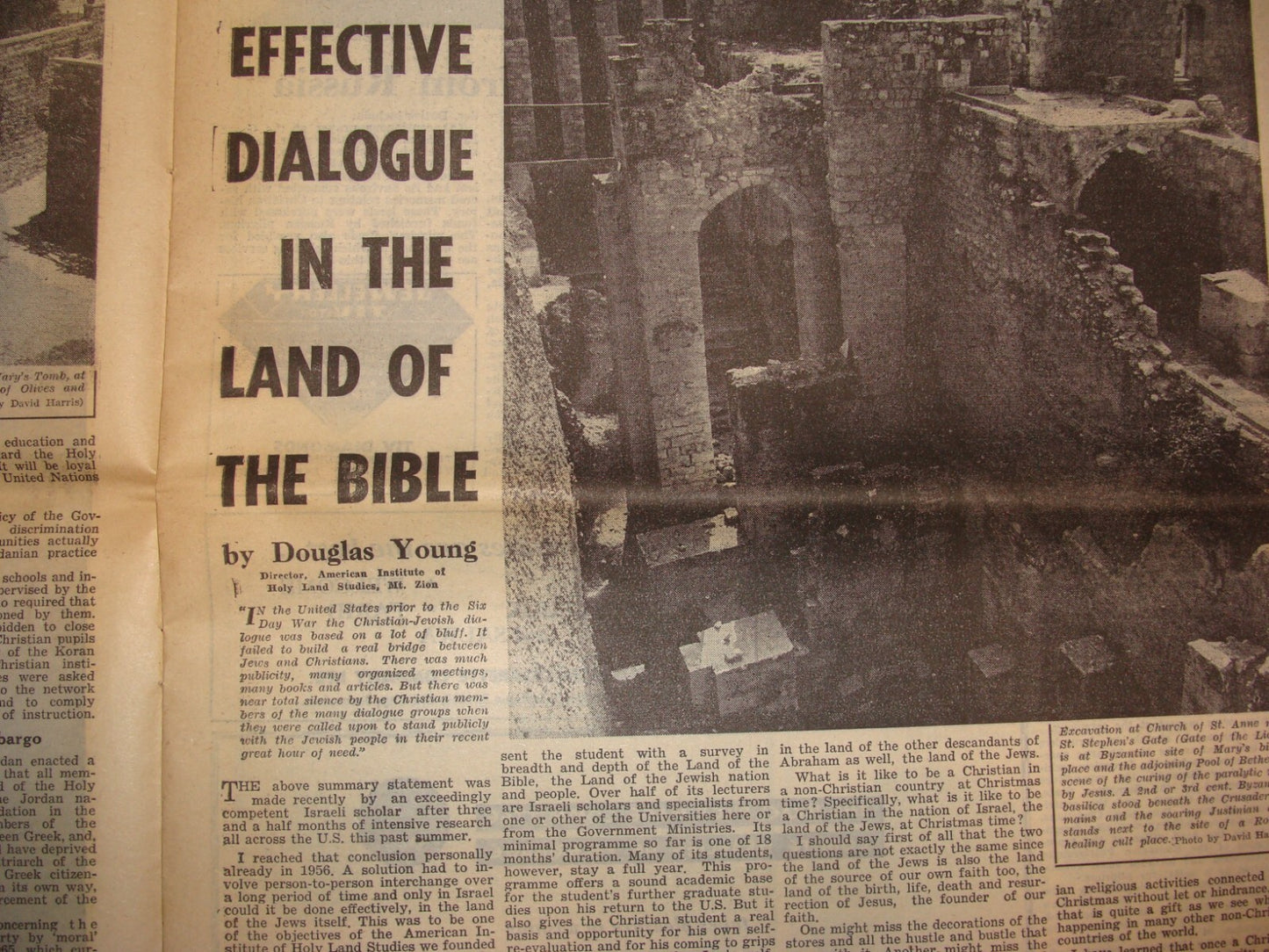 Newspaper Jewish 1967 Six Day War Jerusalem Post Israel Pilgrim EL AL Airlines