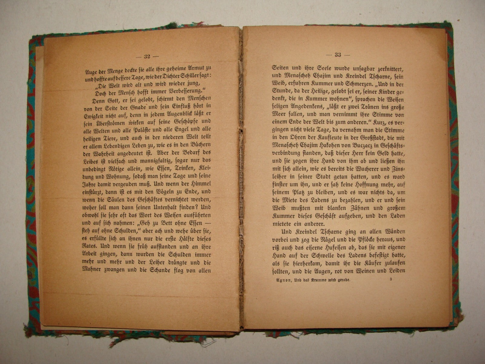 Germany Book Jewish Judaica 1920 AGNON German das Krumme wird gerade Literature