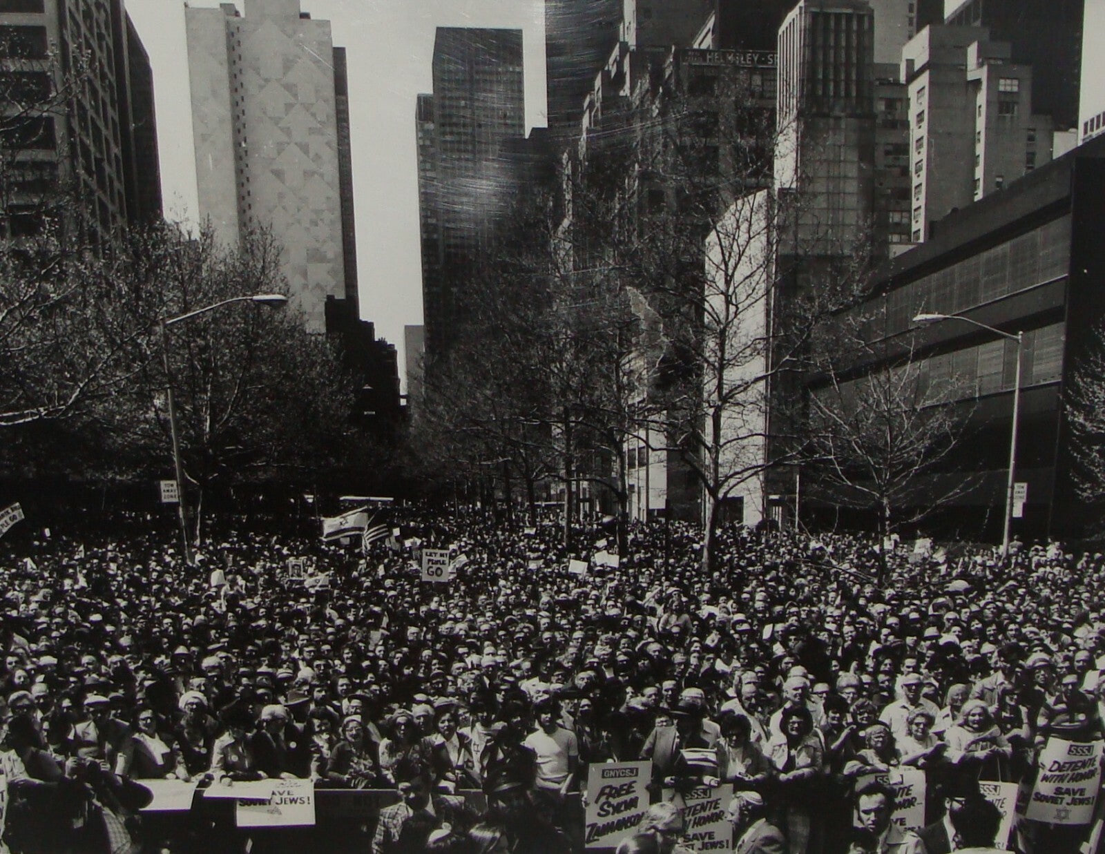 Jewish Judaica 1972 Press Photo Russia Russian Soviet Prisoners March USA NY