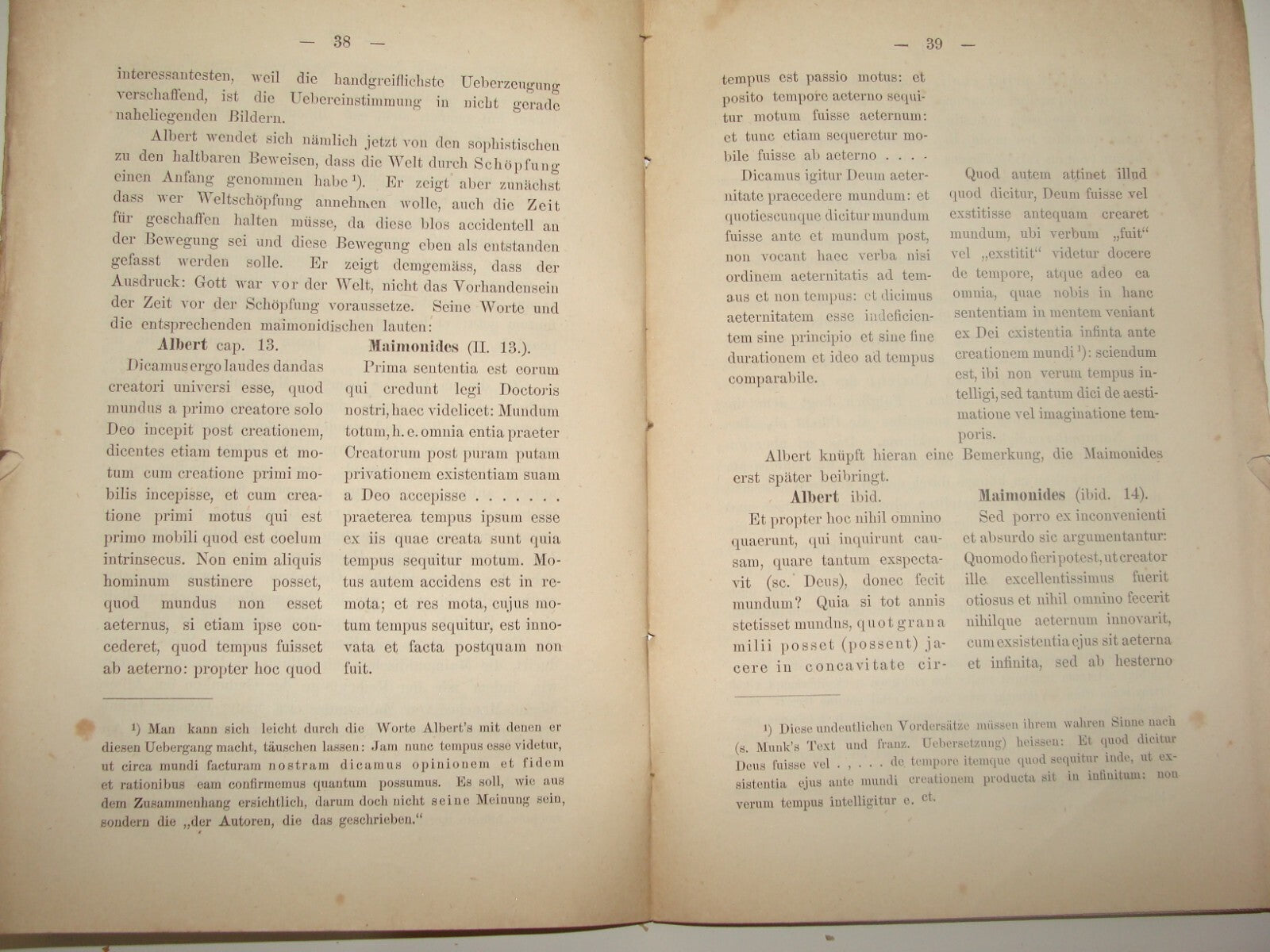 Germany Jewish Judaica Antique 1876 German   Breslau Rabbi MAIMONIDES Philosophy