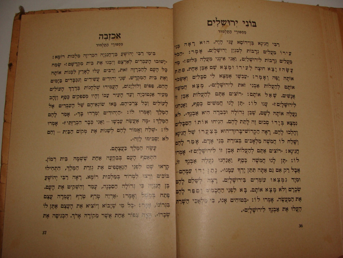 Book Jewish Judaica 1935 Palestine Israel Hebrew Language Learn Zionist Photos