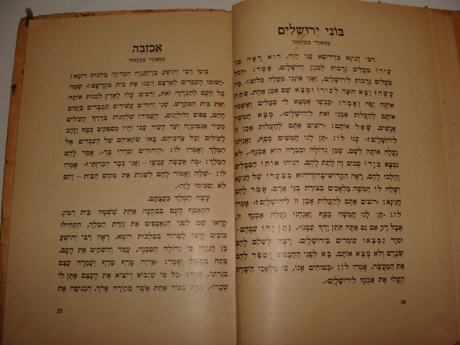 Book Jewish Judaica 1935 Palestine Israel Hebrew Language Learn Zionist Photos