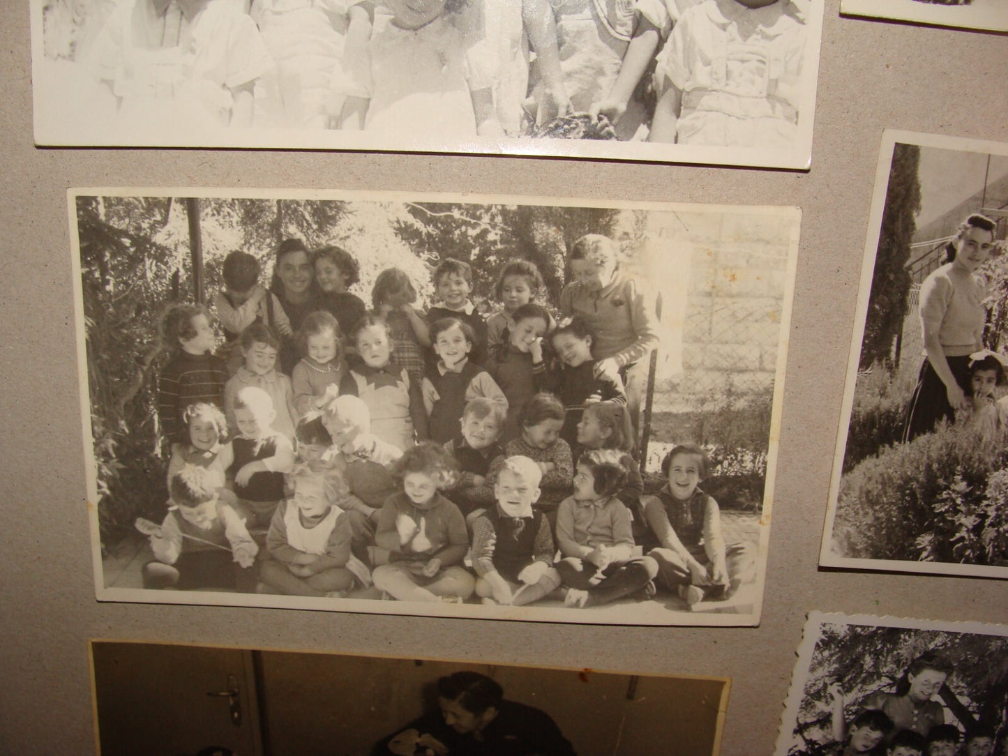 Photo Palestine Jewish 1940s Israel Jerusalem Kids Children Kindergarten x7