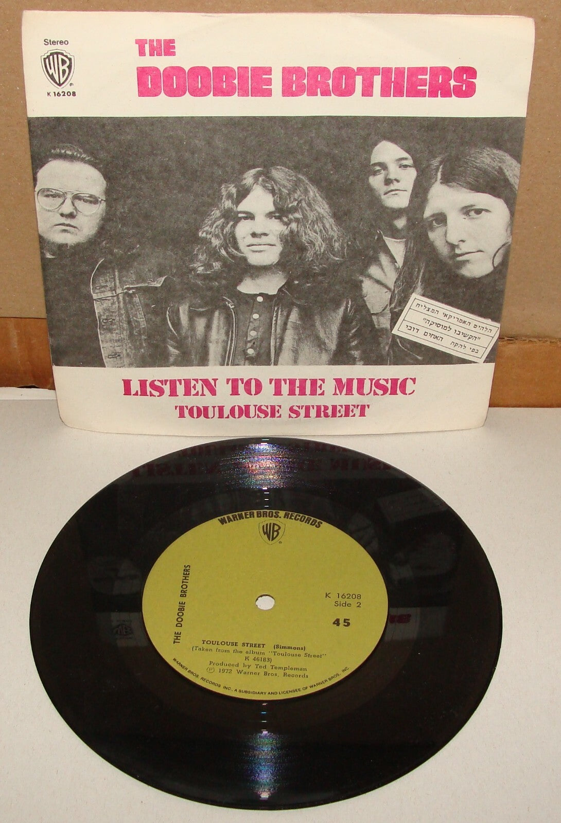 The Doobie Brothers Listen To The Music / Toulouse Street 7' 45, ISRAEL ISRAELI